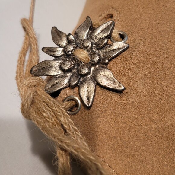 Landhaus C&A Naturally Tan Suede Clog Edelweiss Size US 8.5, EU 39 - Picture 3 of 9